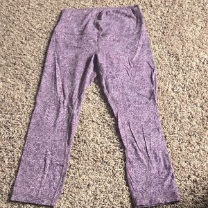 Lululemon Athletica Lavender Floral Leggings